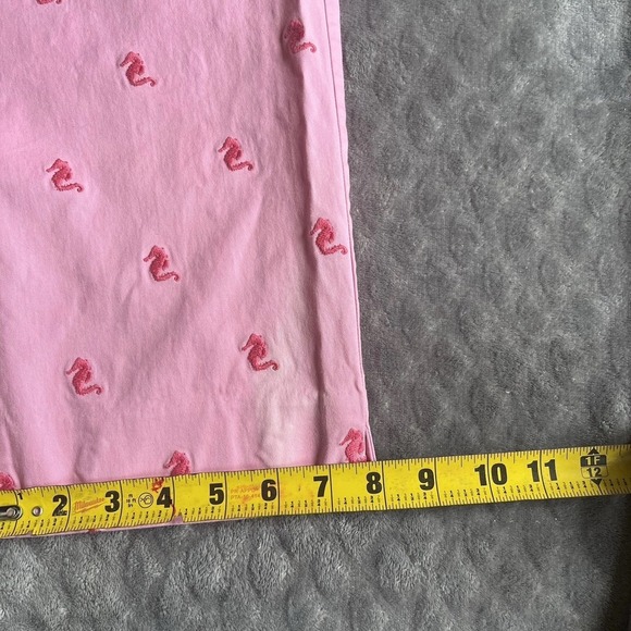 Talbots Signature Pink With Seahorse Embroidered Cropped Pants Sz 10 - Picture 6 of 10